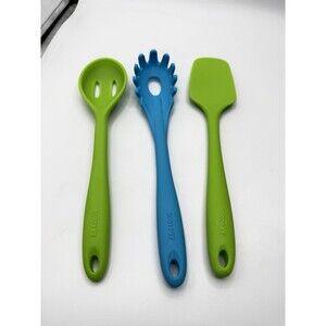 Art + Cook Silicone Kitchen Utensil Set Spoon Spatula Pasta Server 3 Pc Lot